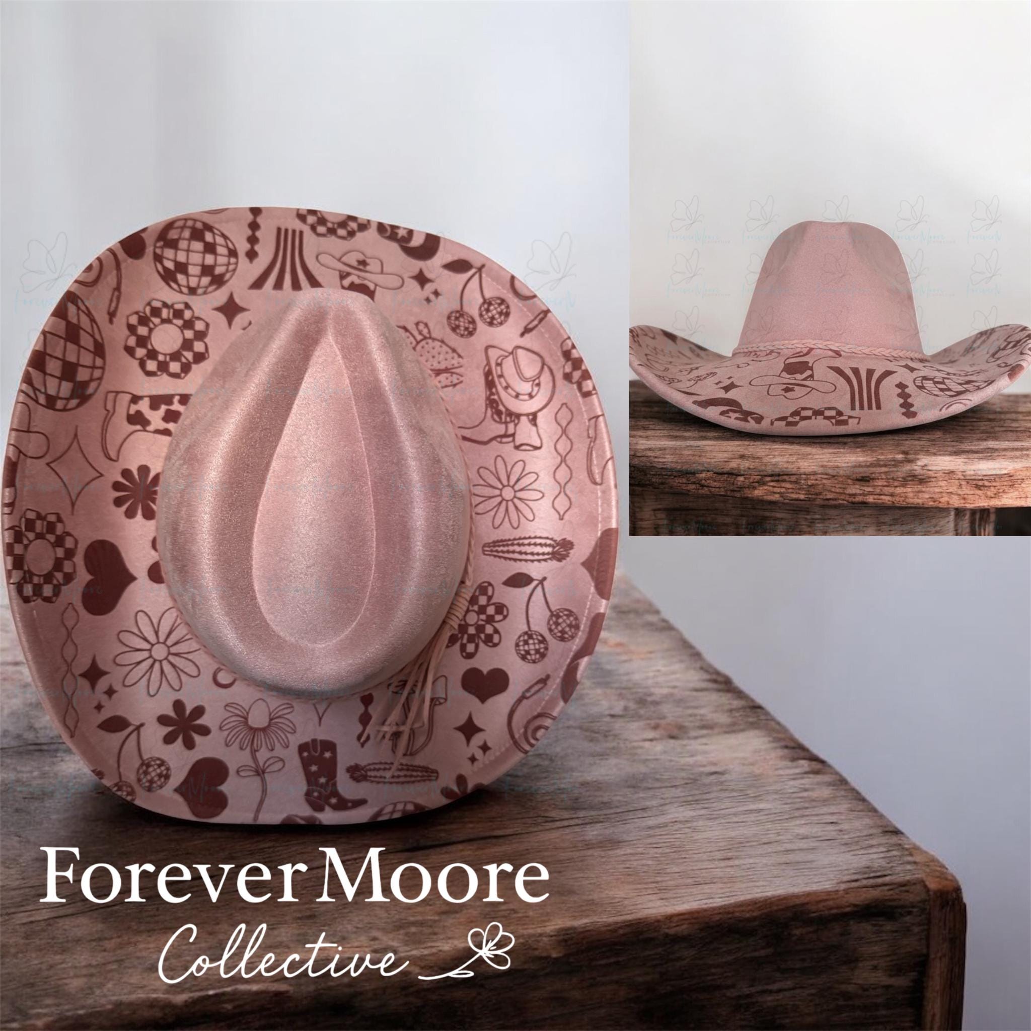 Dusty Pink Cowboy Hat - Etsy display picture 3