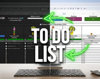 Modello di Fogli Google per la lista settimanale delle cose da fare (download digitale)