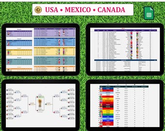 Rastreador mundial de fútbol 2026 / Centro de información automatizada de fútbol en Google Sheets (Descarga digital)