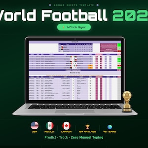 World Football 2026 Tracker | Live Results Auto-Update | Prediction Game Google Sheets