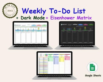 Planificador de productividad: Lista de tareas y Matriz de Eisenhower (Descarga digital)