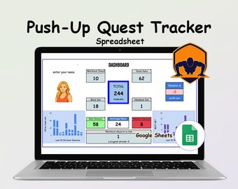Monitor de actividad física. Monitor de retos de flexiones: búsqueda de hábitos y habilidades (Hojas de cálculo de Google)