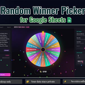 Selector de ganador aleatorio: ruleta para sorteos en Google Sheets