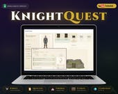 Gamified Habit Tracker Google Sheets | Daily Quests| Level Up Your Life | KnightQuest