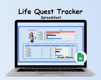 Hoja de cálculo para el seguimiento de la vida y las habilidades interactivas (Google Sheets)