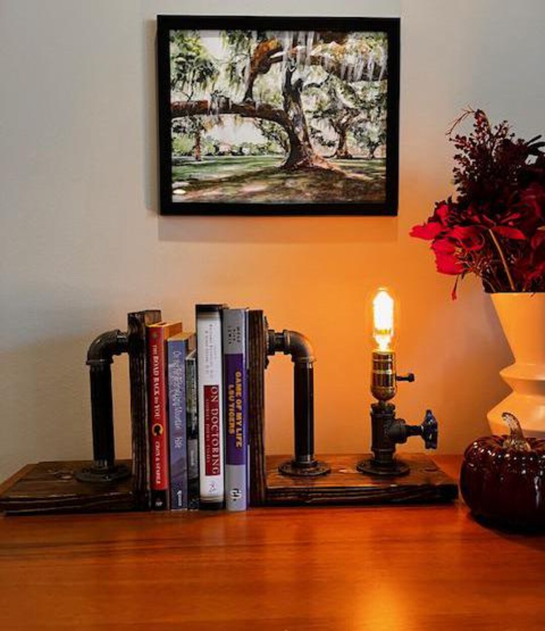 Bookends With Steampunk Design and Light - Etsy