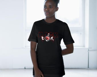 Camiseta unisex de lujo Rock On / Regalo para amantes de la música, ropa de concierto, camiseta de banda, estilo casual, atuendo de festival, camiseta unisex de rock