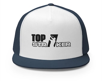 Top Striker Logo Golf Cap, 5-Panel Mesh Golf Hat, Unisex Golf Cap, Gift for Golfers, Golf Apparel, Golf Fashion, Unique Golf Cap Hut