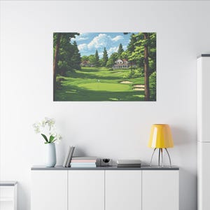 Satin Posters of Future golfer,Forest golf,Awesome picture golf,Golf wall decoration,Unique golf present gift,Golf art,golf apparel