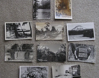10 Real Photo Postcards, Fair to Very Good Condition, 1940s-50s