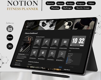 Notion Fitness Planner, Notion Template 2026, Notion Weight Loss Planner, Allenamento Planner, Pasti Planner, Monitoraggio del Peso, Monitoraggio Nutrizionale