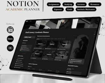 Agenda per studenti Ultimate Notion, Agenda di studio 2025, ADHD, Agenda per studenti Notion, Agenda accademica, Agenda per college universitari estetica