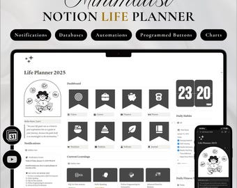 Notion Life Planner 2026: Tracker digitale delle abitudini e degli obiettivi tutto in uno