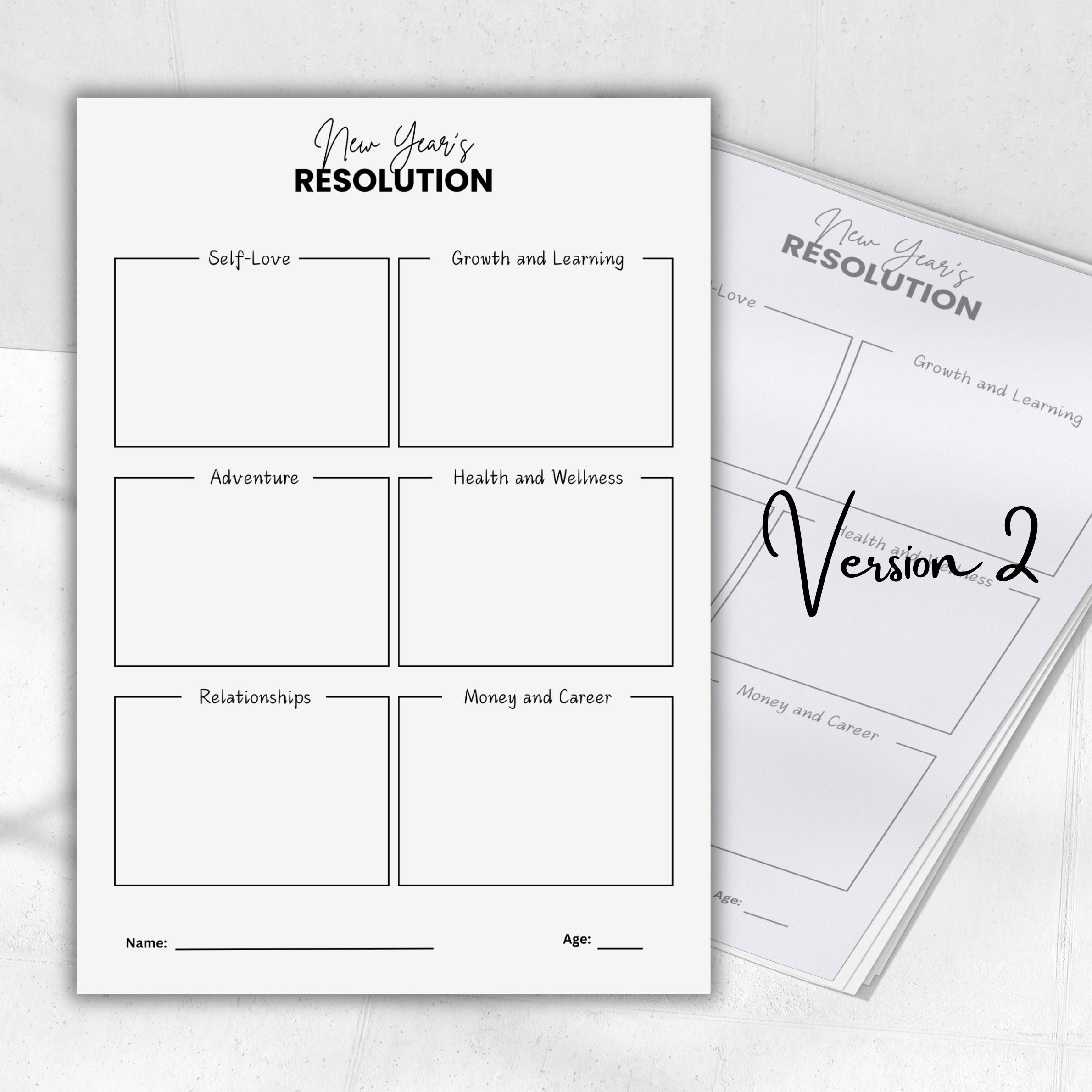 Resolution Cards 2026 New Year's Resolution Cards: Goal Planner (printable) - Etsy
