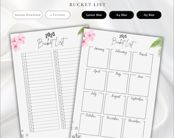 Lista dei desideri stampabile per il 2026, pianificatore degli obiettivi (download digitale)