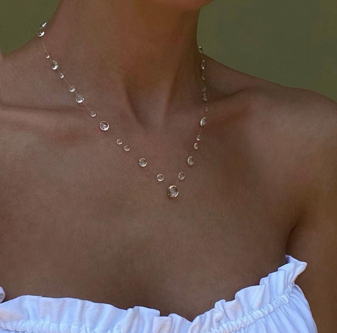 handmade dew necklace "triangel necklace"