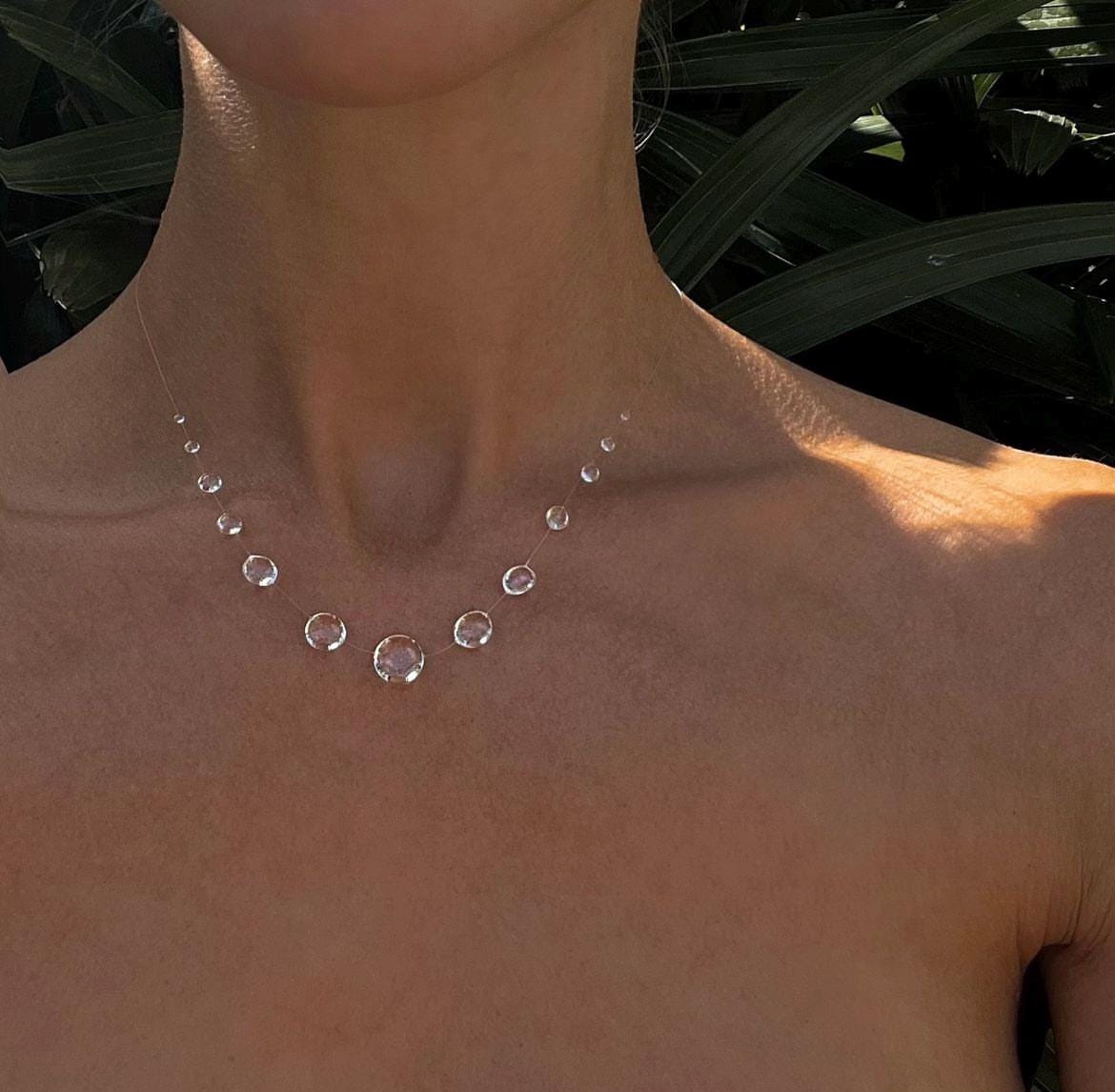 handmade dew necklace "droplets necklace"