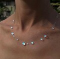 Dew Drop Necklace Blue Handmade UV Resin Invisible Thread Floating Water Drop product logo