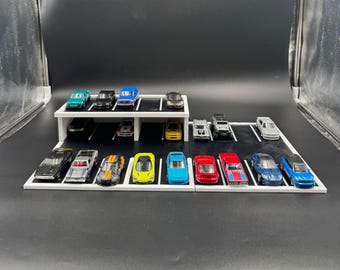 3D Printed Toy Car Display Shelf, Hot Wheels Matchbox Organizer