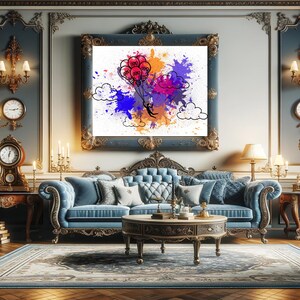 Vibrant Bulb Wall Art | Digital Art | Colorful Wall Decor | Modern Home Decor | Digital Download |  Vibrant Abstract Print | Office Decor