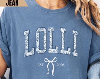 Custom Lolli Est Shirt, Personalized Lolli Tshirt, Grandma Lolli Gift, Mothers Day Shirt, New Grandma Announcement, Lolli Birthday Gift