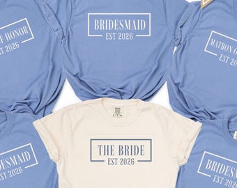 Bridal Party Shirt, Bridesmaid Proposal Gift, Maid Matron of Honor Tee, Matching Bachelorette Getting Ready Outfit, Mother of the Groom