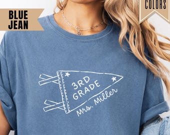 Custom Third Grade Teacher Shirt, Personalized 3rd Grade Teacher Gift, Back to School Shirt, Teacher Team Shirt, Teacher Appreciation Gifts