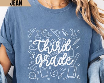 Custom Third Grade Teacher Shirt, Personalized 3rd Grade Teacher Gift, Back to School Shirt, Teacher Team Shirt, Teacher Appreciation Gifts