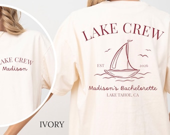 Lake Bachelorette Shirt, Lake Crew Shirt, Camping Bach Party, Mountain Bridal Party, Matching Lake Weekend Bridal Outfit, Bridesmaid Gift