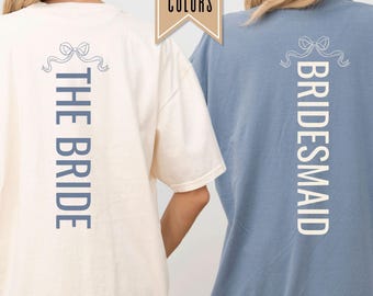 Bridal Party Comfort Colors® Shirt, Bridesmaid Proposal Gift, Maid Matron of Honor Tee, Matching Bachelorette Getting Ready Outfit