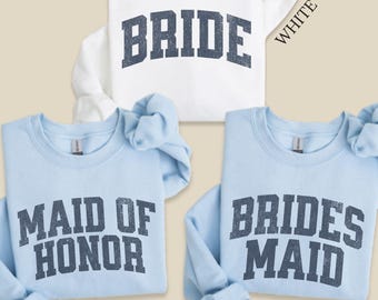 Bridesmaid Maid of Honor Sweatshirt, Bridesmaid Proposal Gift, Bridal Party Crewneck, Getting Ready Outfit, Bachelorette Party Sweatshirt
