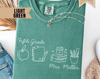 Custom Fifth Grade Teacher Shirt, Personalized 5th Grade Teacher Gift, Back to School Shirt, Teacher Team Shirt, Teacher Appreciation Gifts