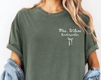 T-shirt personnalisé pour enseignant de maternelle, T-shirts personnalisés pour l'équipe de maternelle, T-shirt pour enseignant de la rentrée, T-shirt pour la première journée de la maternelle