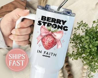 Christian Tumbler, Religious Tumblers, 40oz Tumbler with Handle, Bible Verse Cup, Scripture Gifts, Faith Tumbler, Gift for Christian Women