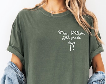 Chemise personnalisée pour professeur de 5e année, cadeau personnalisé pour professeur de 5e année, chemise pour la rentrée des classes, chemise pour l'équipe des enseignants, cadeaux de remerciement pour les enseignants