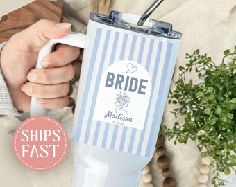 Personalized Bridesmaid Tumbler, Bachelorette Party Gift, Custom Bridal 40 oz Tumbler, Matching Tumblers, Bridesmaid Proposal, Wedding Party