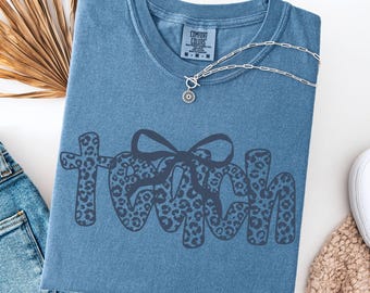 Comfort Colors® Leopard Teacher Shirt, Teach tshirt, New Teacher Tee, Teacher Appreciation Gift, Back to School