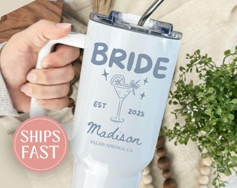 Personalized Bridesmaid Tumbler, Bachelorette Party Gift, Custom Bridal 40 oz Tumbler, Matching Tumblers, Bridesmaid Proposal, Wedding Party
