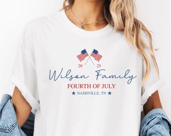 Personalized 4th Of July Shirts, Custom Fourth of July Shirt, USA Shirt, Patriotic Family Tees, Family Matching Tees, Family Reunion Shirts