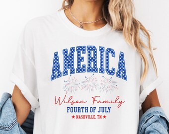 Personalized 4th Of July Shirts, Custom Fourth of July Shirt, USA Shirt, Patriotic Family Tees, Family Matching Tees, Family Reunion Shirts