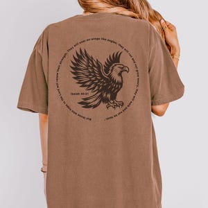 Christian Comfort Color® shirt, Isaiah 40:31 Soar on wings as eagles t-shirt, Faith based Jesus apparel, Bible verse tee, Christian gifts