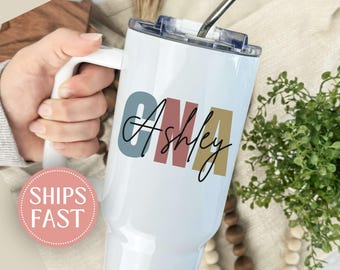 Personalized CNA Nurse Gift, Custom Certified Nursing Assistant 40oz Tumbler, Nurse Appreciation Gift for CNA, CNA Nurse Tumbler with Handle