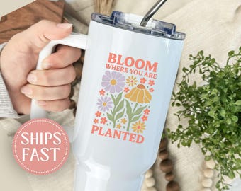 Christian Tumbler, Religious Tumblers, 40oz Tumbler with Handle, Bible Verse Cup, Faith Tumbler, Gift for Christian Women, Christmas Gifts