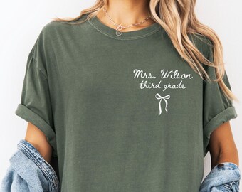 Chemise personnalisée pour enseignant de 3e année, cadeau personnalisé pour enseignant de 3e année, chemise de rentrée scolaire, chemise d'équipe enseignante, cadeaux de remerciement pour enseignant
