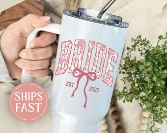 Personalized Floral Bridesmaid Tumbler, Bachelorette Party Gift, Custom 40 oz Tumbler, Matching Tumblers, Bridesmaid Proposal, Wedding Party