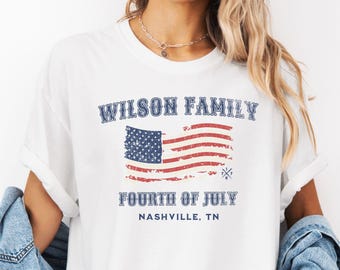 Personalized 4th Of July Shirts, Custom Fourth of July Shirt, USA Shirt, Patriotic Family Tees, Family Matching Tees, Family Reunion Shirts