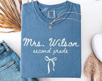 Chemise personnalisée pour professeur de 2e année, cadeau personnalisé pour professeur de 2e année, chemise de rentrée scolaire, chemise d'équipe de professeurs, cadeaux de remerciement pour professeur