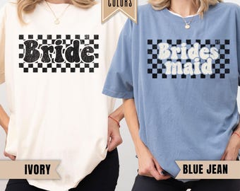 Bridal Party Comfort Colors® Shirt, Bridesmaid Proposal Gift, Maid Matron of Honor Tee, Matching Bachelorette Getting Ready Outfit