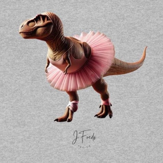 Children's T-shirt made of organic cotton, T-Rex Ballerina