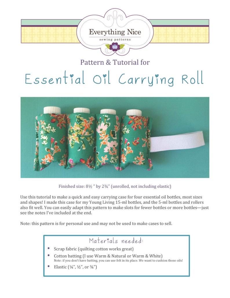 Essential Oil Carrying Roll Pattern PDF image 5